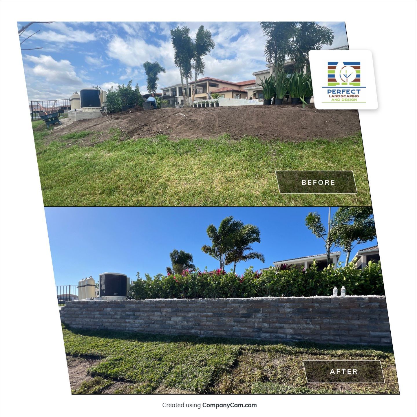 Before and after landscape project 5 in Orlando FL